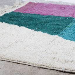 Handmade Boujad Wool Rug Contemporary Moroccan Berber Carpet - thumbnail 2
