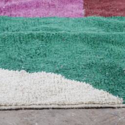 Handmade Boujad Wool Rug Contemporary Moroccan Berber Carpet - thumbnail 3