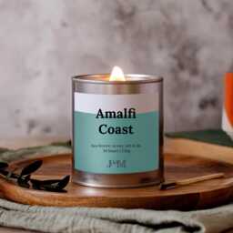 Amalfi Coast Candle, Seaside Wood Wick Italian Inspired Summer Home Fragrance