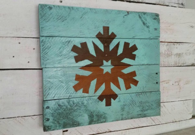 Winter Decor-Reclaimed Wooden Snowflake-Wooden Snowflake-Christmas Decor-Wall Decor-Christmas Sign-Winter Decorations-Holiday Decor - image 1