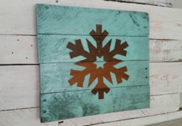 Winter Decor-Reclaimed Wooden Snowflake-Wooden Snowflake-Christmas Decor-Wall Decor-Christmas Sign-Winter Decorations-Holiday Decor - thumbnail 1