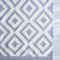 Handwoven Area Rug, Grey Minimalist Abstract Rug, Kilim, Living Room, Runner Wool Rug 7' X 10' , 8' - thumbnail 3