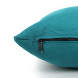 Dark Teal & Metallic Copper Pillow Colorblock Cover - All Sizes, Custom Stripe Color, Glam Throw Cushion - thumbnail 3