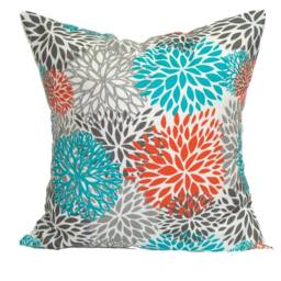 Outdoor Pillow Covers, Orange Yellow Green Covers For 20x20 Pillow, 16x16, 18x18 Pillows, All Sizes - thumbnail 3