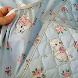 Korean Cotton Silk Quilted Bedding Set Handmade Patchwork Bedspread - thumbnail 4