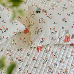 Korean Cotton Silk Quilted Bedding Set Handmade Patchwork Bedspread - thumbnail 3