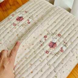 Korean Cotton Silk Quilted Bedding Set Handmade Patchwork Bedspread - thumbnail 2