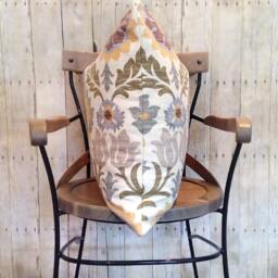 Relaxed Roman Shade Window Treatment - Pillow Covers Waverly Santa Maria Fabric - thumbnail 3