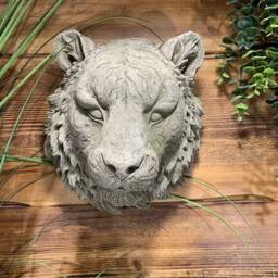 stone Garden Detailed Tiger Head Wall Hanging Plaque Ornament - thumbnail 3