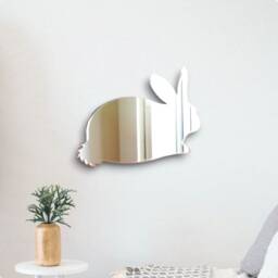 Rabbit Acrylic Mirror Wall Art Personalized Engraving - thumbnail 3