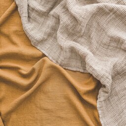 Waffle Linen Throw Blanket, Heavyweight Waffle Bed Throw, Weave Softened Summer Blanket - thumbnail 3
