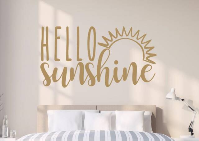 Hello Sunshine Decal - Good Morning Sunshine Wall Decal Decor Art - image 1