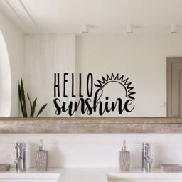 Hello Sunshine Decal - Good Morning Sunshine Wall Decal Decor Art - thumbnail 2