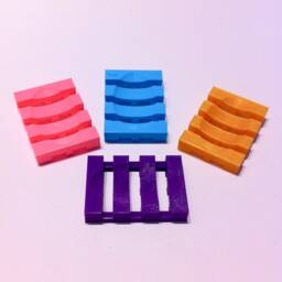 Set Of 4 Mini Soap Dishes 3D Printed, Custom Dish, Draining Soap Tray, Holder, Saver, Eco , Sponge Holder - thumbnail 2