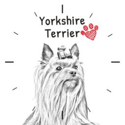 Yorkshire Terrier, Free Standing Mdf Floor Clock With An Image Of A Dog - thumbnail 2