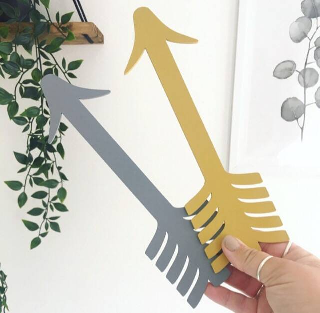 Wooden Arrows, Monochrome Nursery, Scandi Arrow Photo Prop, Wall Art - image 1