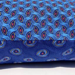 "Shweshwe South African Handmade Cushion Cover, 45cm X - 18""X18" - thumbnail 3