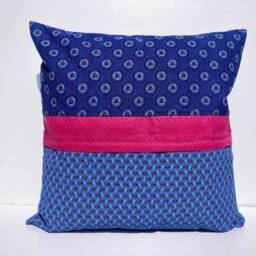 "Shweshwe South African Handmade Cushion Cover, 45cm X - 18""X18" - thumbnail 2