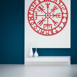 Wall Sticker Vegvisir - Nordic Protection Symbol Wall Sizes & Colors Selectable - thumbnail 3