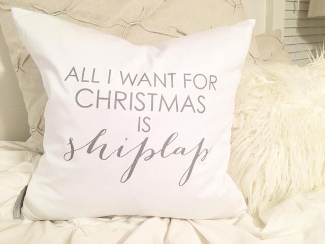 Shiplap Pillow Cover Christmas Decor Farmhouse Christmas With Flare Rustic Winter Covers Holiday