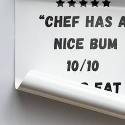 Chef Has A Nice Bum, Would Eat Here Again Kitchen Print, Center Star Poster, Home Decor, Wall Art, High-Quality Quote Poster - thumbnail 3