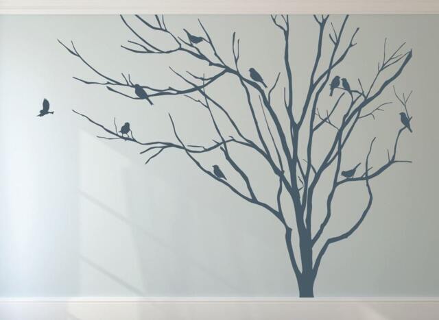 Wall & Window Decals Realistic Winter Tree Stick On Art Sticker Home Decor By Decalisland -Winter Decal Sd 051 - image 1