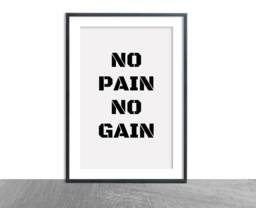 Quote Print - No Pain Gain Gym Fitness - thumbnail 1