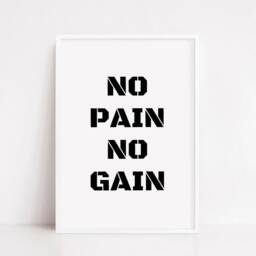 Quote Print - No Pain Gain Gym Fitness - thumbnail 3