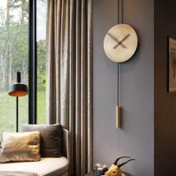 Large Pendulum Wall Clock - Serenity, Luxury Housewarming Gift, Modern Elegant Decor - thumbnail 2