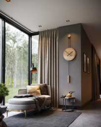 Large Pendulum Wall Clock - Serenity, Luxury Housewarming Gift, Modern Elegant Decor - thumbnail 1