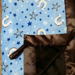 Western Blanket, Baby Minky Cowboy Blanket - thumbnail 3
