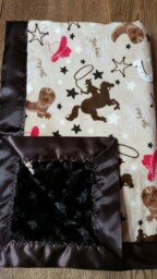 Western Blanket, Baby Minky Cowboy Blanket