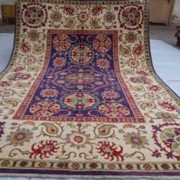 5x7 Ft Purple Beautiful Design Rug, Medallion Kazak Area Red Afghan Hand Knotted Luxury New Rug For Livingroom - thumbnail 4