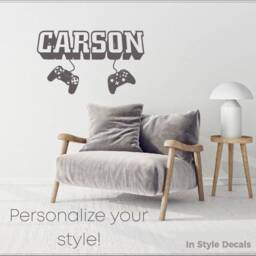 In-Style Decals Wall Vinyl Decal Home Decor Art Sticker 3D Custom Name Boy Girl Gamer Controller Video Computer Game Teen Room Design 2508 - thumbnail 3