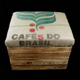 Seat Stool Made From Fruit Crates With Original Coffee Sack Cover Rustic Wooden Box Coffee Sack Stool Jute Upholstery Chest Retro Chair Gift - thumbnail 3