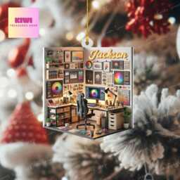 Personalized Graphic Designer Ornament, Christmas Tree Decor - thumbnail 1