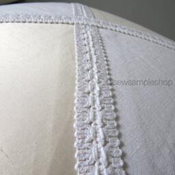 Cream & White Linen & Silk Pillow Cover, Victorian Boho Chic Cushions For French Country Inspired Rooms, Rustic Chateaucore Decor - thumbnail 3