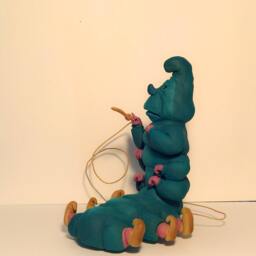 Alice in Wonderland - Caterpillar - Handmade Polymer Clay Action Figure. Unique Collectible - thumbnail 2