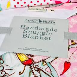 Handmade Baby Girl Pink Swaddle Blanket Wrap & Matching Patchwork Nursery Cushion Newborn Gift Set - thumbnail 3