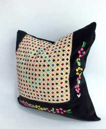 Vintage Hmong Textile Embroidered Old Baby Carrie Fabric Decorative Throw Cushions Sofa-Cushions Home Decor