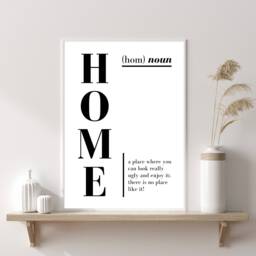 Home Definition Print, Wall Art Funny Prints, Family Fun Quote - thumbnail 1