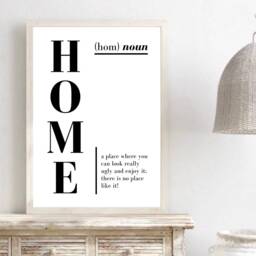 Home Definition Print, Wall Art Funny Prints, Family Fun Quote - thumbnail 3