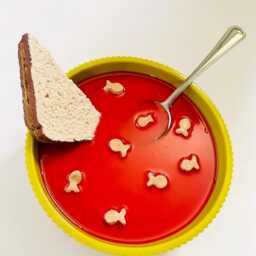 Tomato Soup Wall Hanging/ Dopamine Decor/ Maximalist Fake Food/ Food Pop Art/ Sculpture/ Funky Decor/Kitchen - thumbnail 3