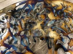 Metal Wall Art Tree Of Life - Steel Decor Heated Foliage Bronze Trunk & Roots