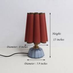 Duzy Handmade Brown Sorrel With Ceramic Lamp For Home Decor-54# - thumbnail 3