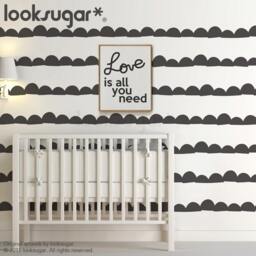 Half Moon Wall Stripes With Wallpaper Effect. Stripe Decal For Home Or Office. Baby Nursery - Ap0025Nr - thumbnail 1