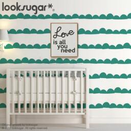 Half Moon Wall Stripes With Wallpaper Effect. Stripe Decal For Home Or Office. Baby Nursery - Ap0025Nr - thumbnail 2