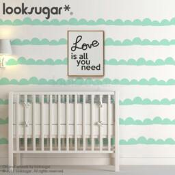 Half Moon Wall Stripes With Wallpaper Effect. Stripe Decal For Home Or Office. Baby Nursery - Ap0025Nr - thumbnail 3