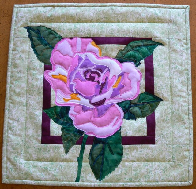 Rose Applique Wall Hanging - image 1
