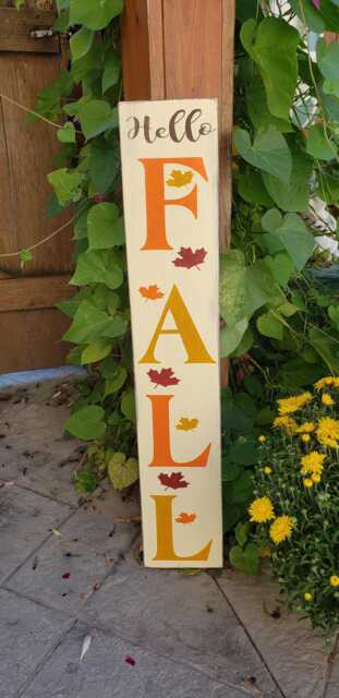 Fall Distressed Wood Sign Rustic Entryway Large Porch Farmhouse Decor Wall Hanging Autumn Decoration - image 1